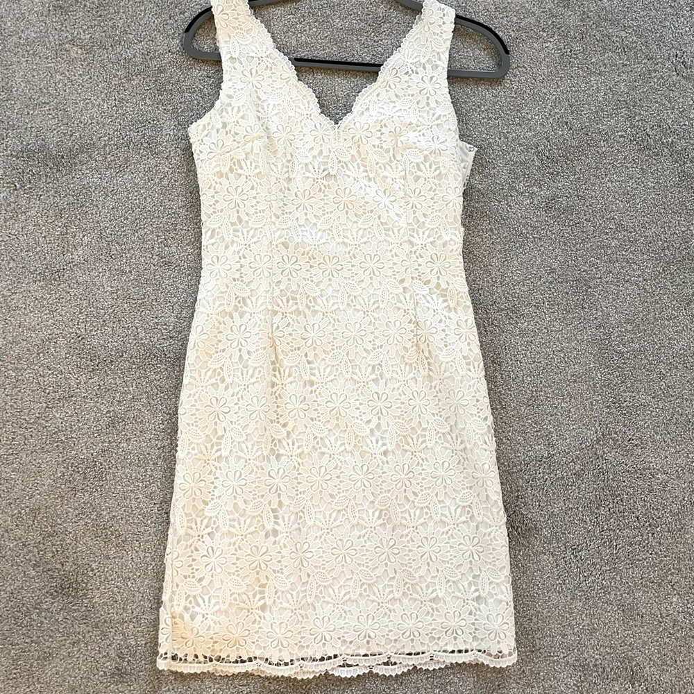 Ann Taylor white lace dress